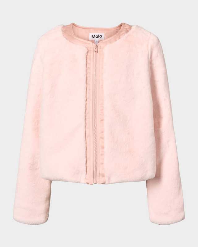 Girl's Helen Faux Fur Jacket, Size 8-12